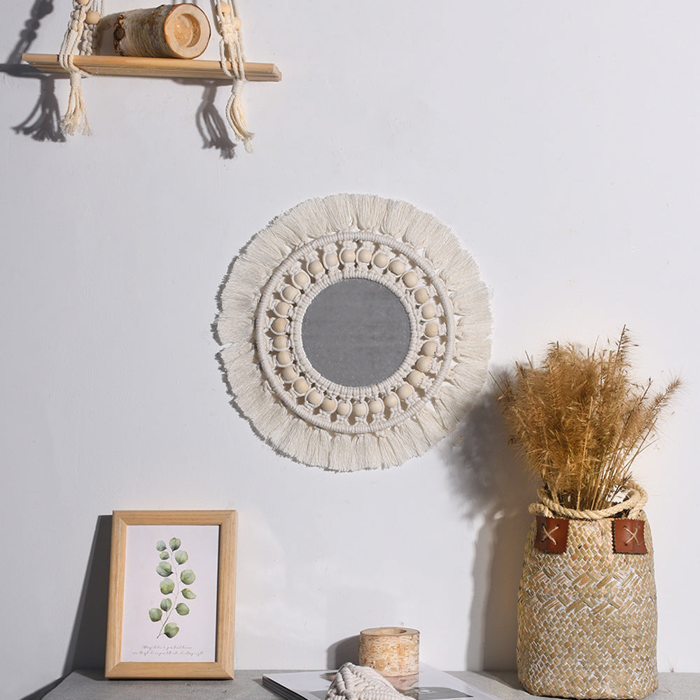 Miroir Mural Rond En De Maison Boho Pour Appartement, Salon, Chambre Coucher, Chambre De - Moyyudé
