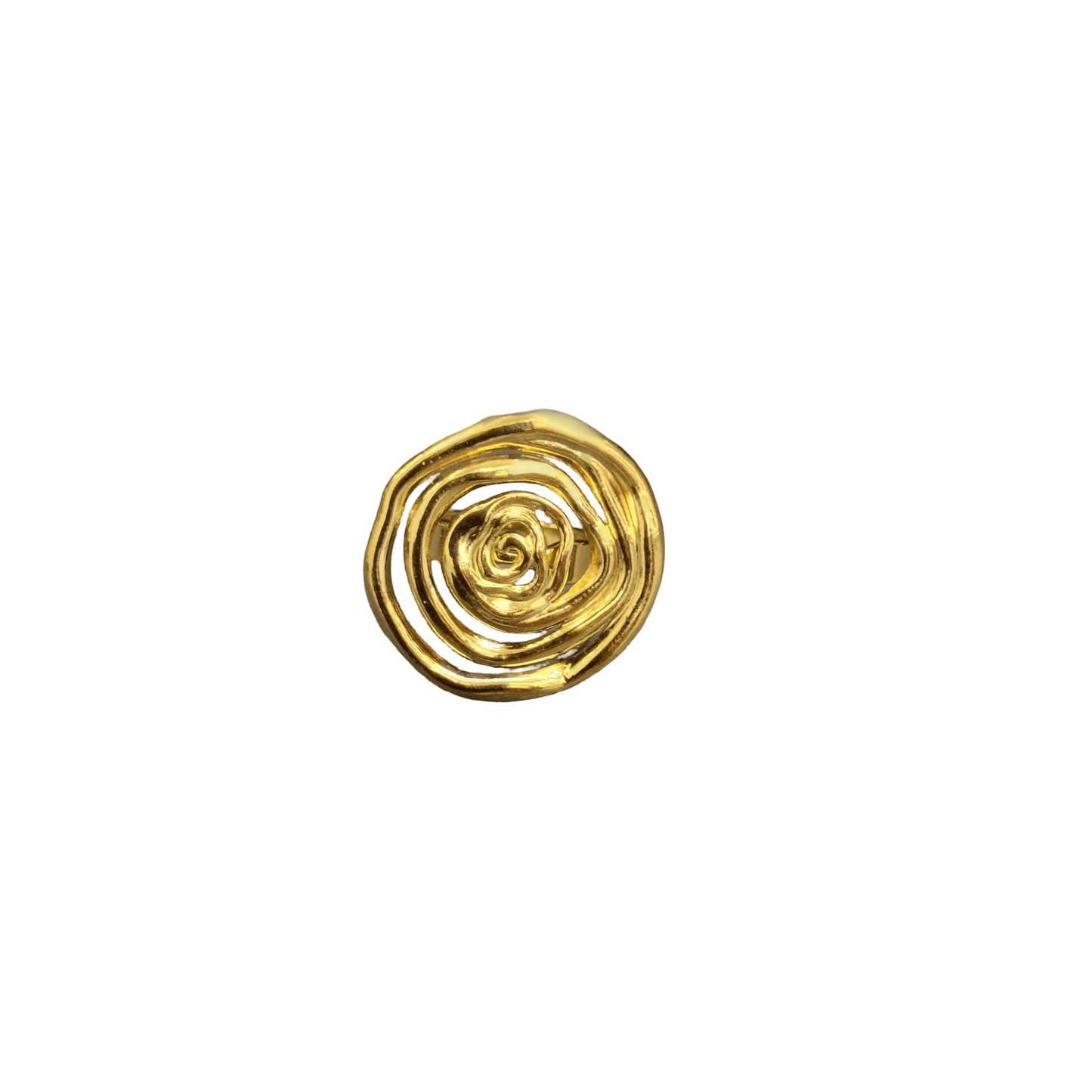 Bague Spirale – Acier Inoxydable Doré | Collection Tamu Moyyudé - Moyyudé