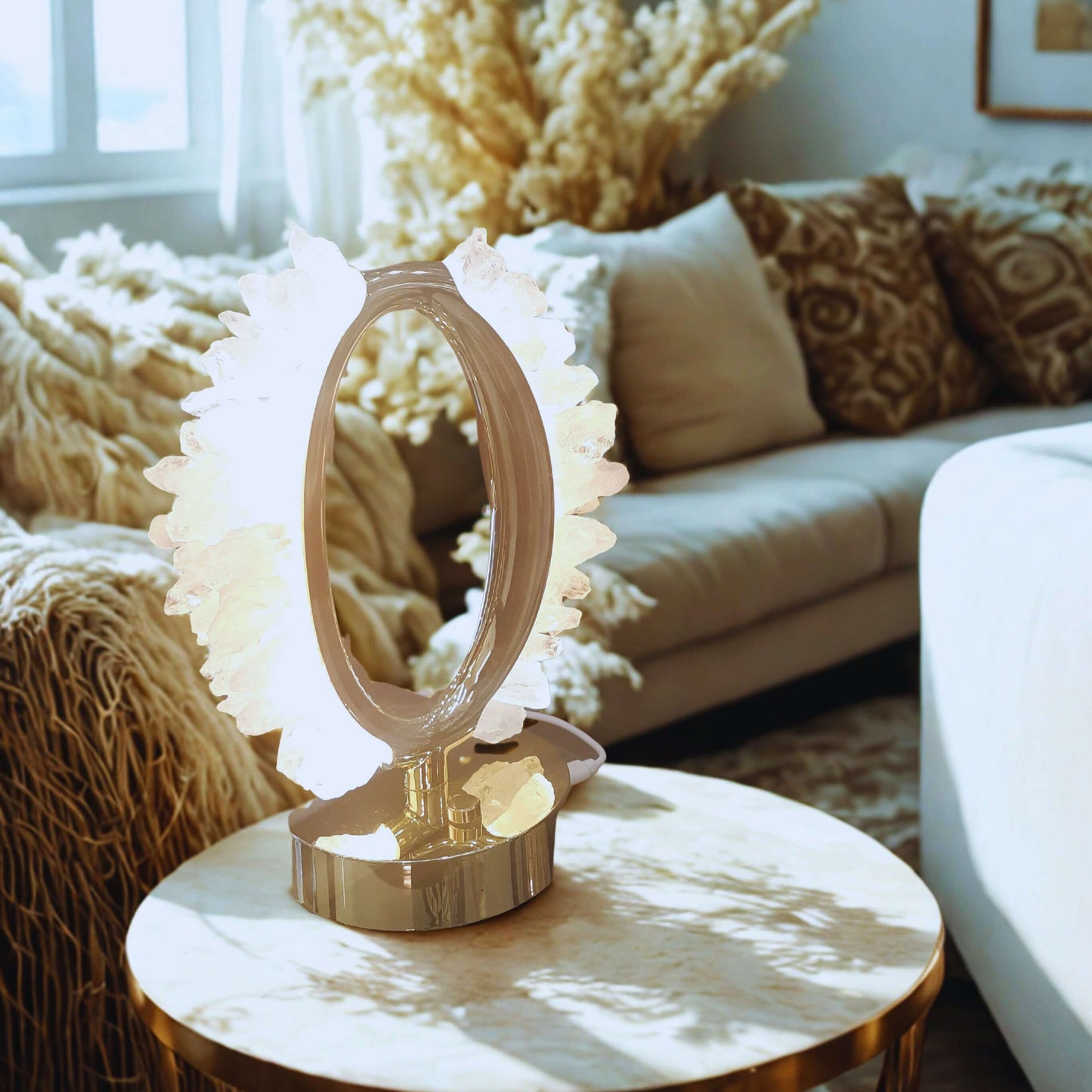 Lampe Design en Cristal de Roche – Éclat Zen Lumière by Moyyudé - Moyyudé