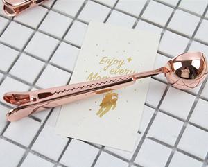 Cuillère doseuse Moyyudé en métal rose doré accessoire cuisine pratique pour mesurer les ingrédients