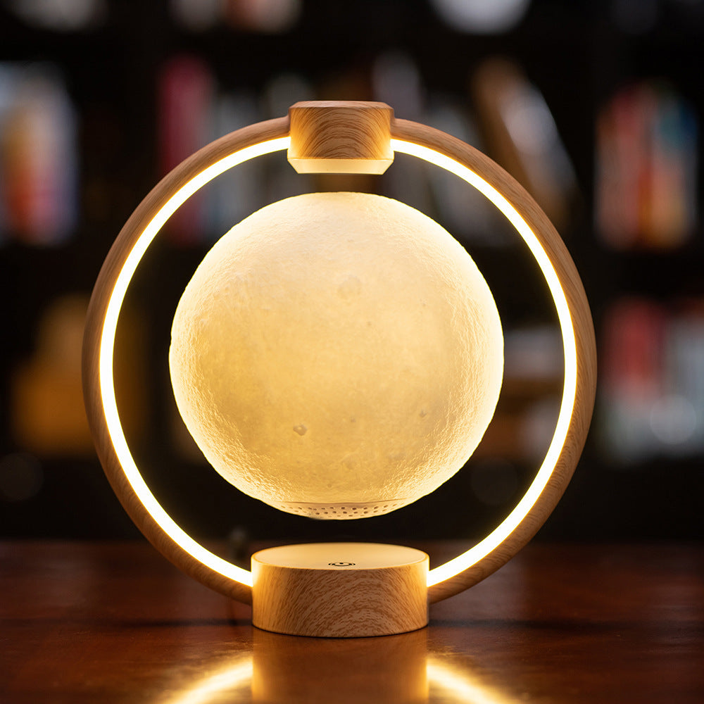 Lampe Lune Lévitation Magnétique Bluetooth – Lumières Colorées et Son Stéréo 3D - Moyyudé