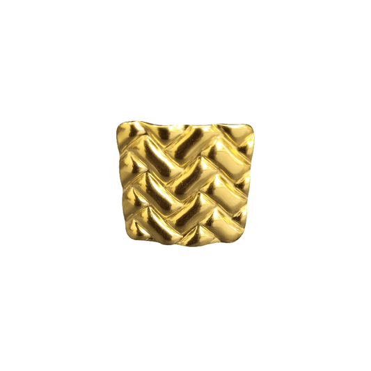 Bague dorée graphique tressée – Design ajouré moderne pour femme - Moyyudé