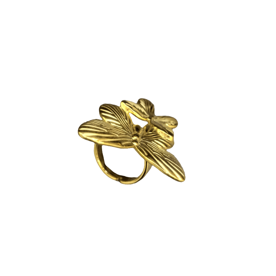 Bague Papillon Dorée Ajourée – Élégance Poétique pour Femme - Moyyudé