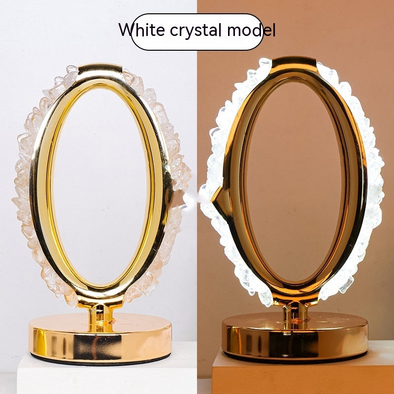 Natural Crystal Stone Gravel Small Night Lamp USB Interface - Moyyudé