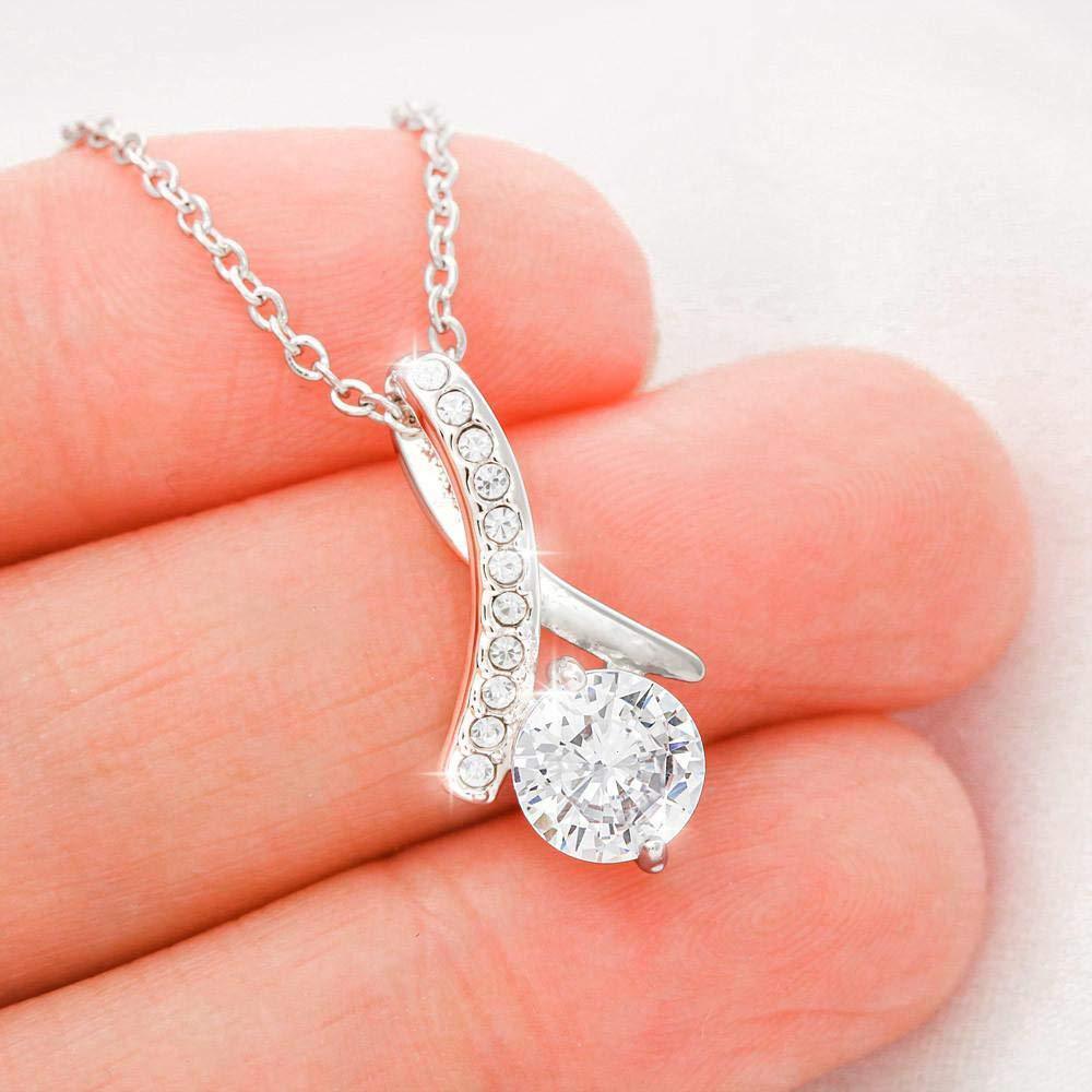 Collier cadeau d'amour argent fin avec pendentif orné de cristaux brillants par Moyyude