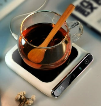 Mini chauffe-tasse USB Moyyudé avec tasse en verre pour garder les boissons chaudes gadget de bureau pratique