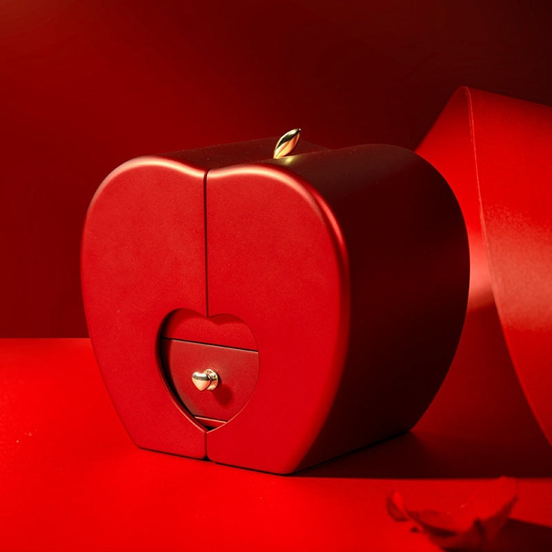 Coffret Bijoux Pomme Rouge & Rose Éternelle – Cadeau d’Amour Éternel - Moyyudé