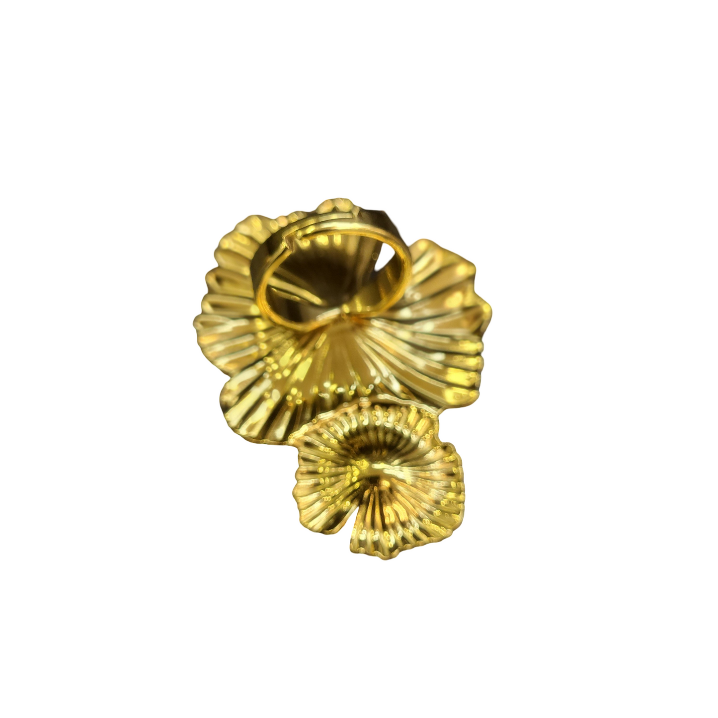 Bague Ginkgo Dorée Ajustable – Bijou Nature Design Chic Femme - Moyyudé