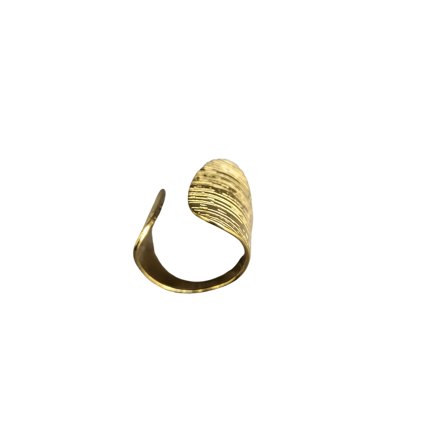 Bague manchette dorée texturée – Design organique et élégant - Moyyudé