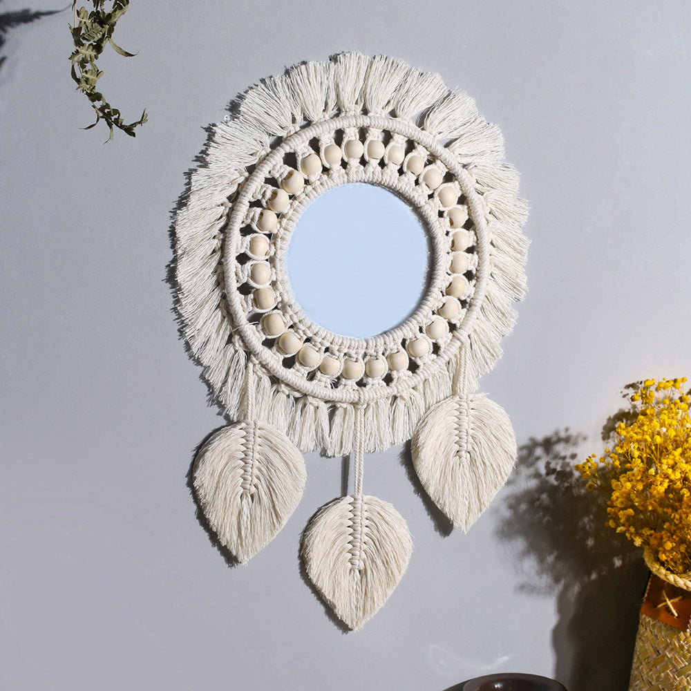 Miroir Mural Rond En De Maison Boho Pour Appartement, Salon, Chambre Coucher, Chambre De - Moyyudé