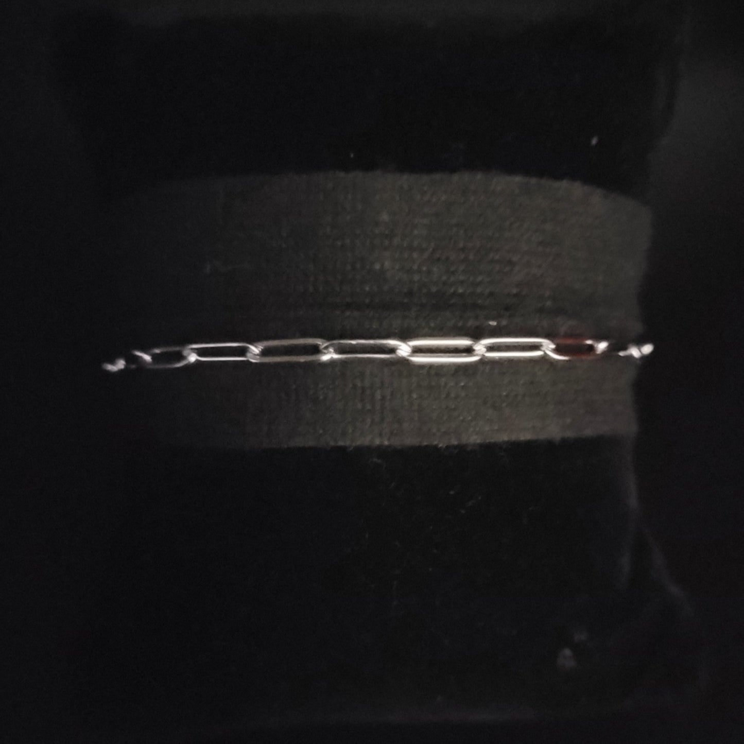 Bracelet femme maille paperclip argent – acier inox 316L, ajustable