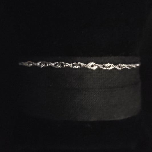 Bracelet femme maille Singapour argent – acier inox 316L, ajustable