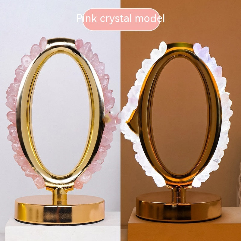 Natural Crystal Stone Gravel Small Night Lamp USB Interface - Moyyudé