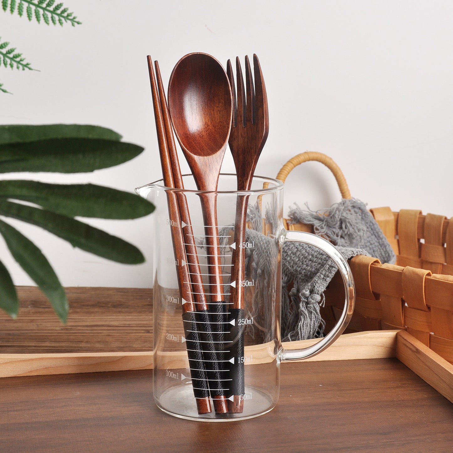 Set Cuillères Bois Style Japonais — À Emporter Partout | Moyyudé - Moyyudé