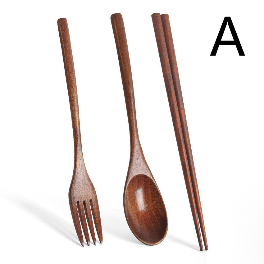 Set Cuillères Bois Style Japonais — À Emporter Partout | Moyyudé - Moyyudé