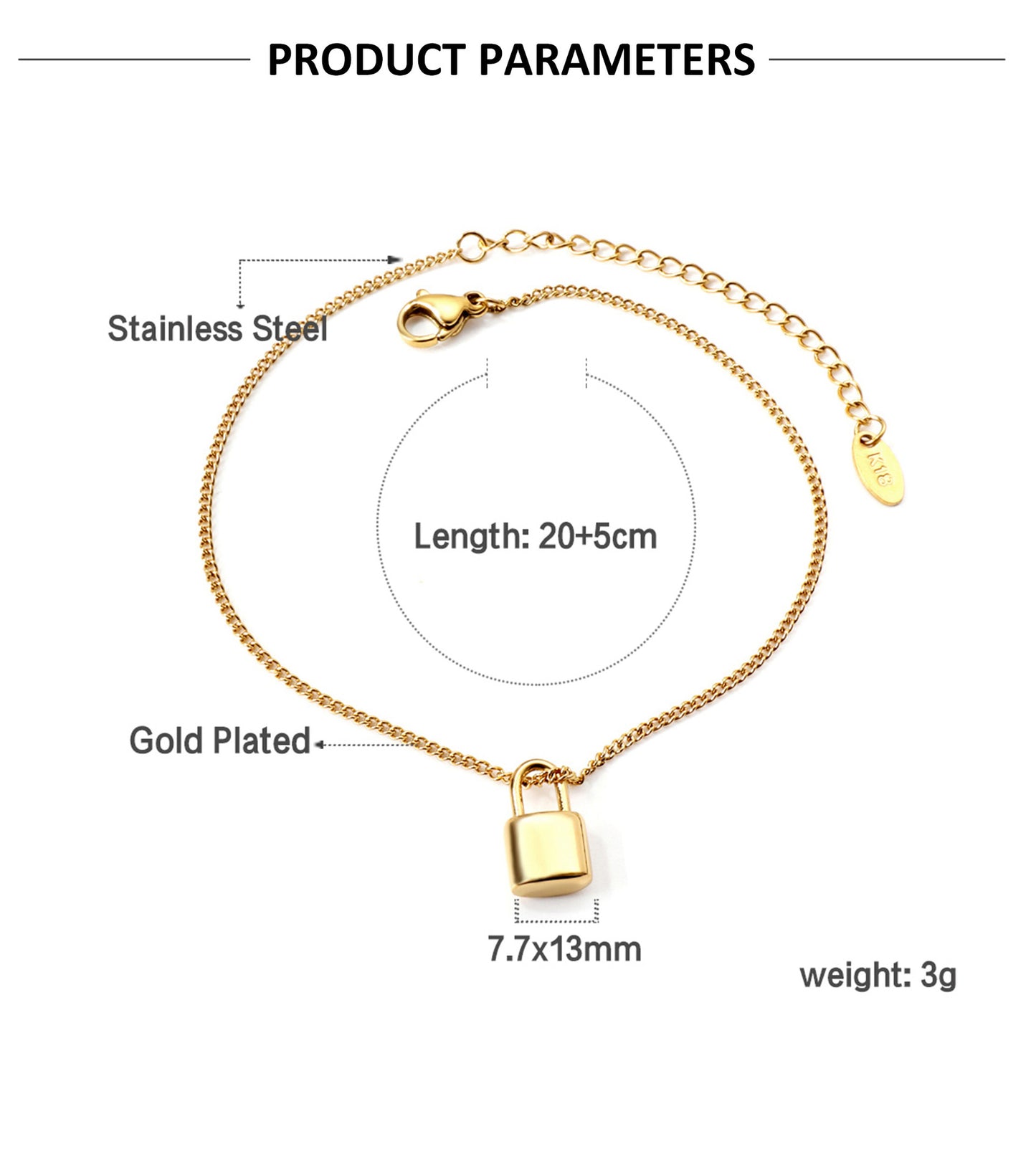 Gold Lucky Star Love Stainless Steel Bracelet - Moyyudé