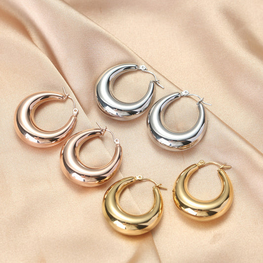 18K Vacuum Gold Plated Stainless Steel Earrings - Moyyudé