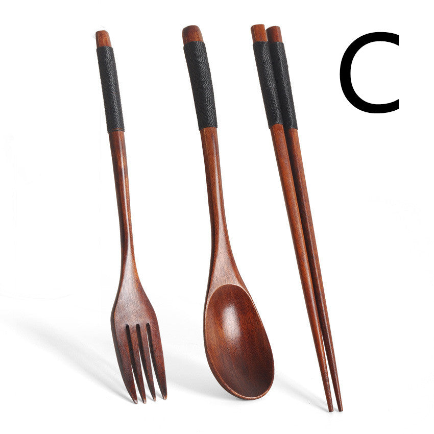 Set Cuillères Bois Style Japonais — À Emporter Partout | Moyyudé - Moyyudé
