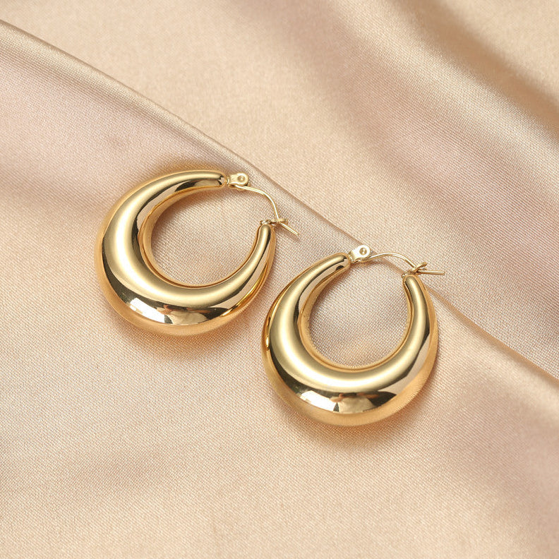 18K Vacuum Gold Plated Stainless Steel Earrings - Moyyudé