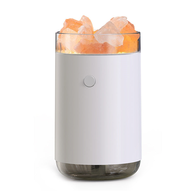 Air Humidifier Crystal Salt Stone Desktop Aromatherapy Essential Oil Ultrasonic Diffuser With LED Lamp Bedroom Home Humidifier - Moyyudé