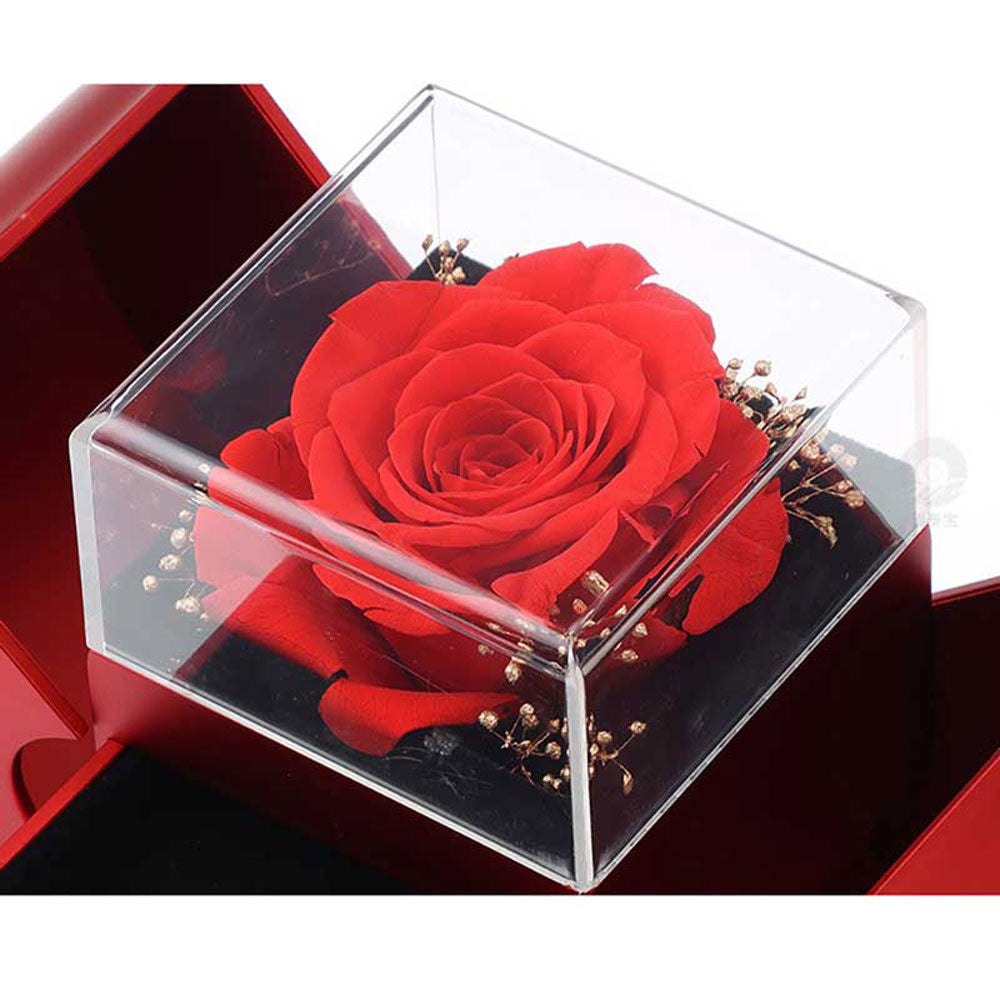Coffret Bijoux Pomme Rouge & Rose Éternelle – Cadeau d’Amour Éternel - Moyyudé
