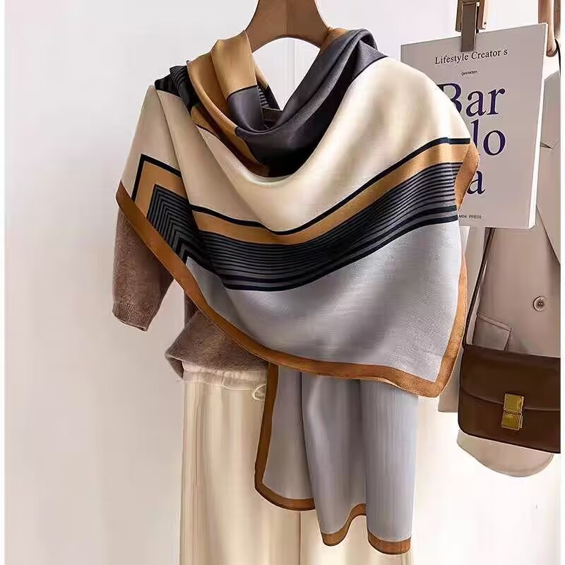 Cotton And Linen Scarf Thin And Silky Shawl Travel Sun-proof Beach Towel For Women - Moyyudé
