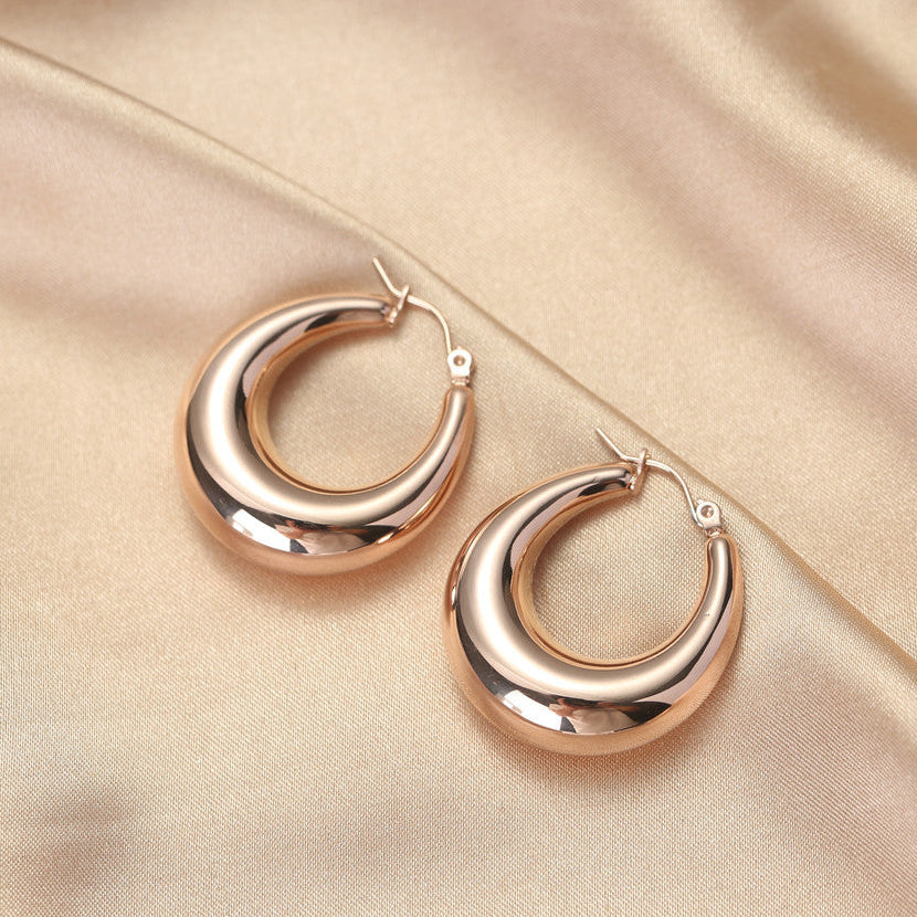 18K Vacuum Gold Plated Stainless Steel Earrings - Moyyudé