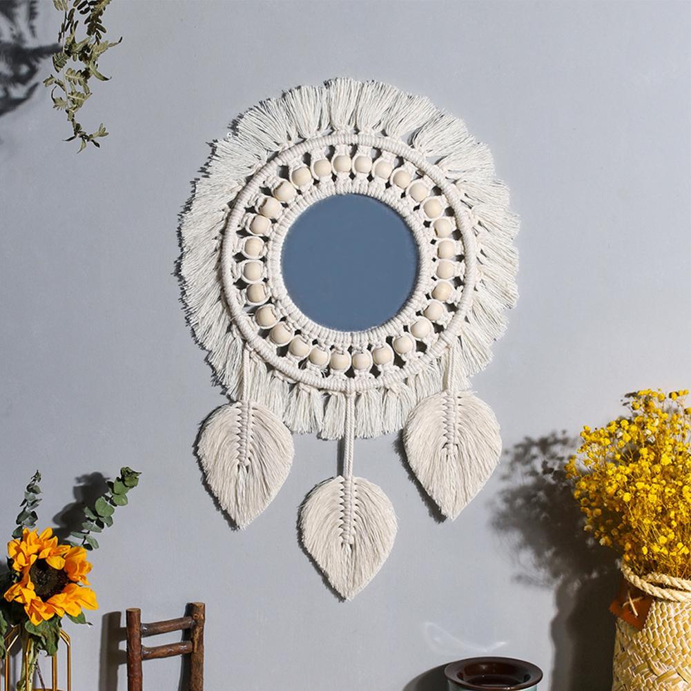 Miroir Mural Rond En De Maison Boho Pour Appartement, Salon, Chambre Coucher, Chambre De - Moyyudé