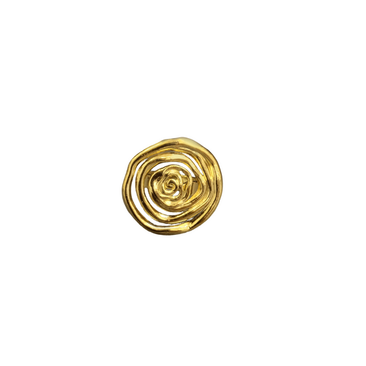 Bague Spirale – Acier Inoxydable Doré | Collection Tamu Moyyudé - Moyyudé
