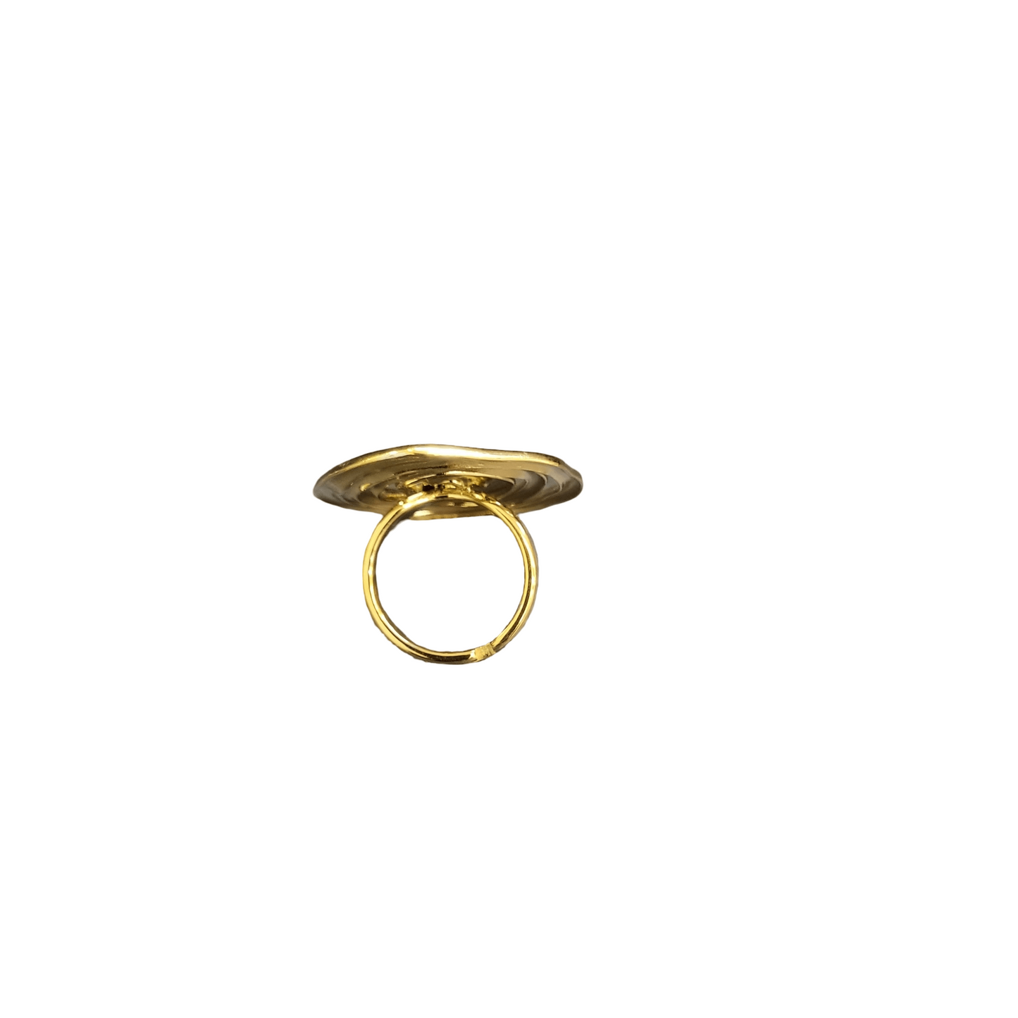 Bague Spirale – Acier Inoxydable Doré | Collection Tamu Moyyudé - Moyyudé