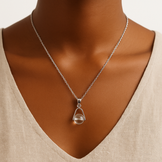 Moyyudé Collier Cristal de Roche Femme en Pierre Naturelle - Moyyudé