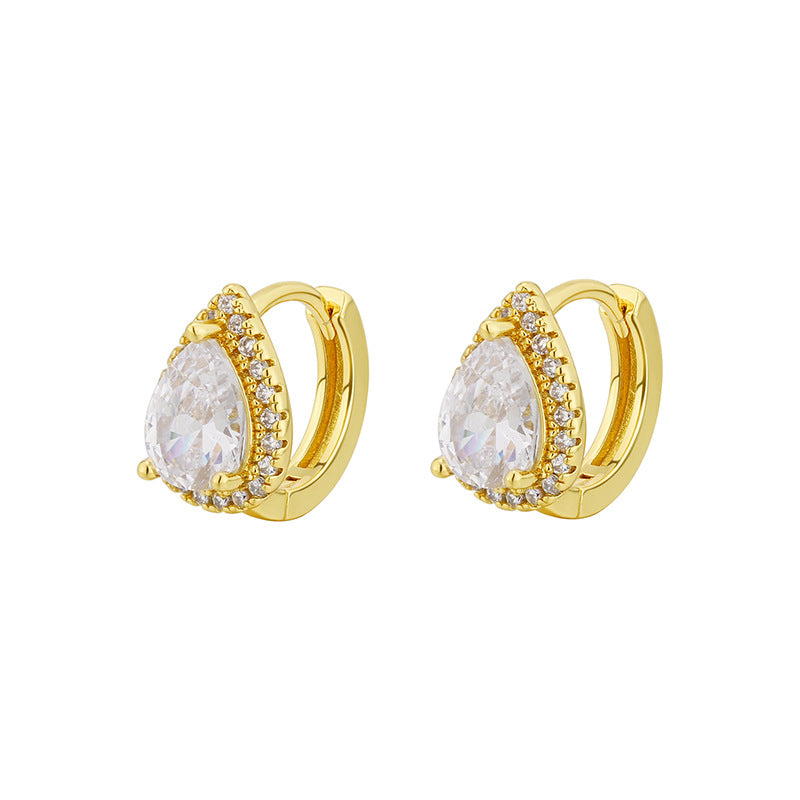Boucles d’Oreilles Style Français avec Zircon – Élégance Discrète et Raffinée - Moyyudé