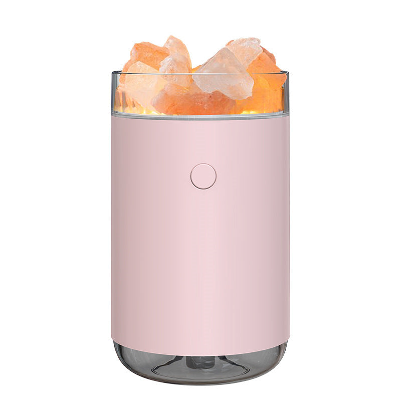 Air Humidifier Crystal Salt Stone Desktop Aromatherapy Essential Oil Ultrasonic Diffuser With LED Lamp Bedroom Home Humidifier - Moyyudé
