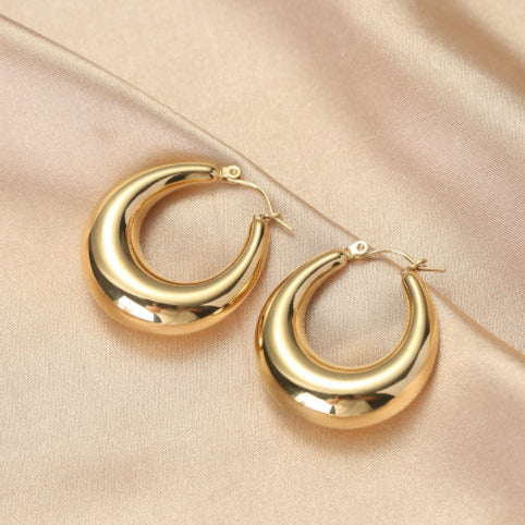 18K Vacuum Gold Plated Stainless Steel Earrings - Moyyudé