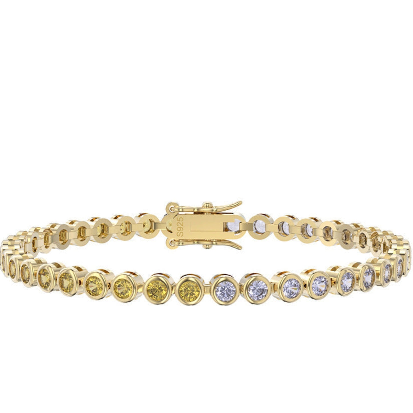 Bracelet en Argent 925 Moyyudé avec pierres bicolores, accessoire minimaliste féminin élégant