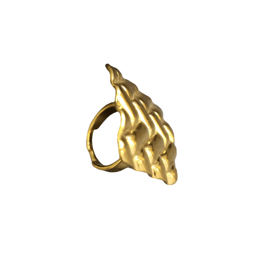 Bague dorée graphique tressée – Design ajouré moderne pour femme - Moyyudé