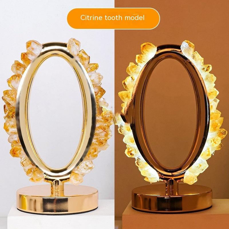 Natural Crystal Stone Gravel Small Night Lamp USB Interface - Moyyudé