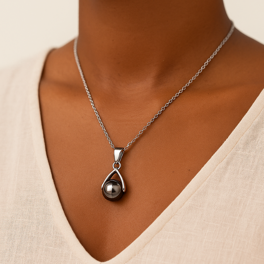 Collier pierre naturelle Moyyudé avec pendentif en acier inoxydable bijou pierre naturelle acier inoxydable