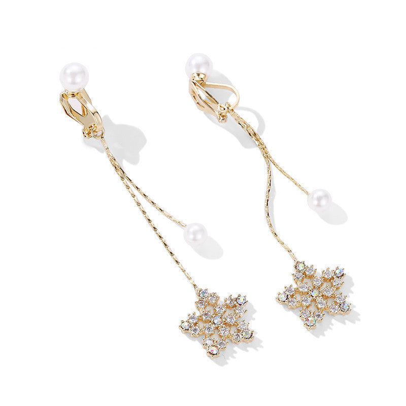 Boucles d'oreilles Moyyudé pendantes avec perles et étoiles en strass, bijoux femme lifestyle élégants