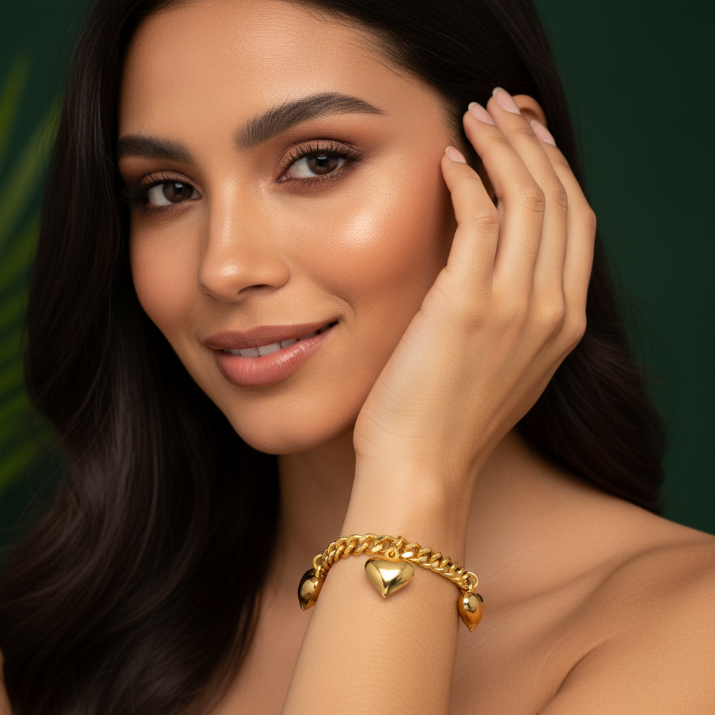 Bracelet Cœurs Cubain – Mexicaine