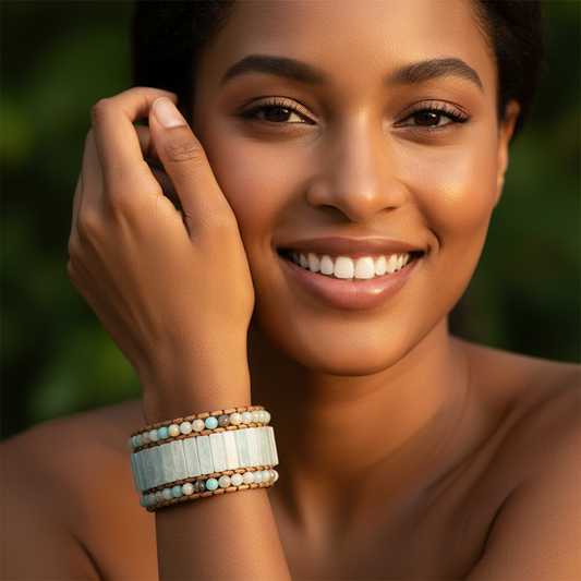 Bracelet Pierre Naturelle – Tuiles verticales