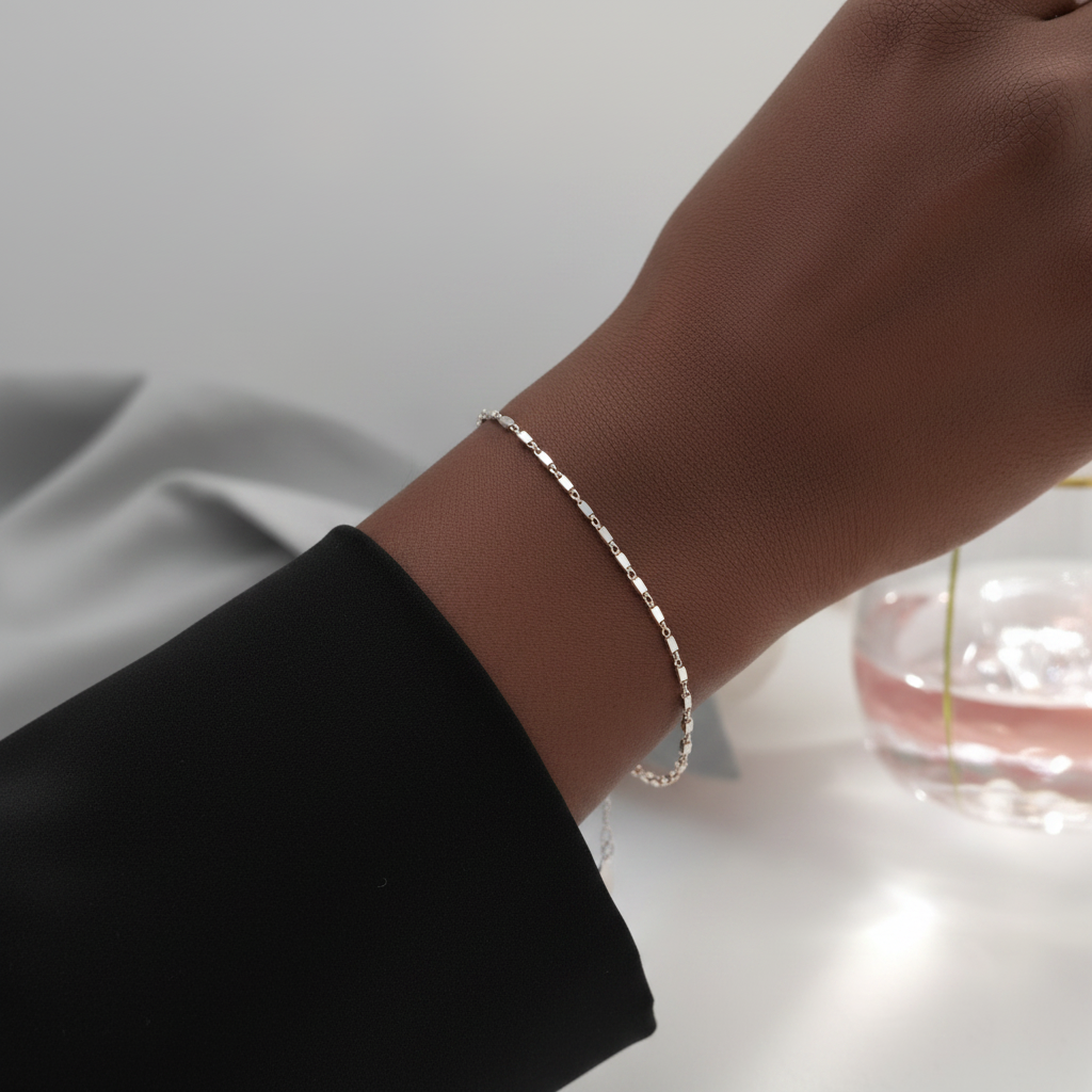 Bracelet Singapore Argent – Élégant