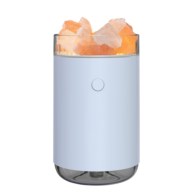 Air Humidifier Crystal Salt Stone Desktop Aromatherapy Essential Oil Ultrasonic Diffuser With LED Lamp Bedroom Home Humidifier - Moyyudé