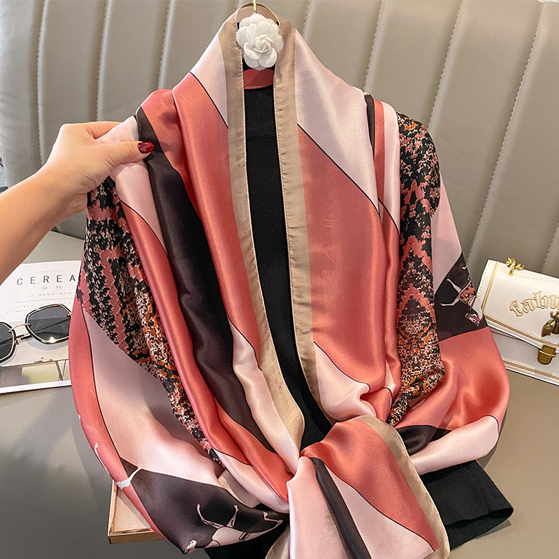 Winter Warm Vintage Print Chain Scarf Female - Moyyudé