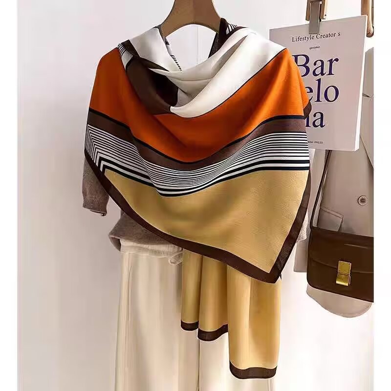 Cotton And Linen Scarf Thin And Silky Shawl Travel Sun-proof Beach Towel For Women - Moyyudé