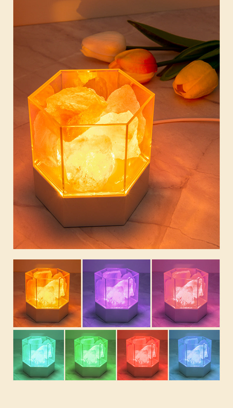 Creative Gift Girl Bedroom Salt Stone Night Light - Moyyudé
