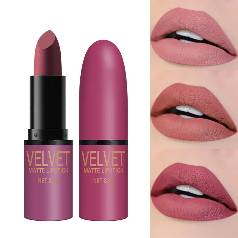 Coffret rouges à lèvres mat Moyyudé teintes rose et terracotta avec fini velouté sur lèvres