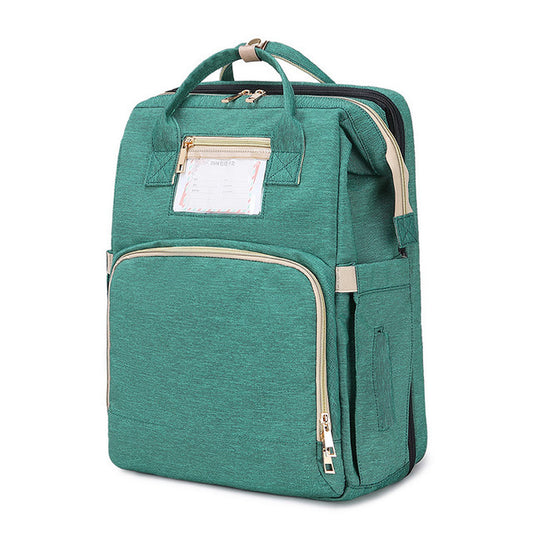 Sac à langer Moyyudé vert avec de multiples compartiments pratique Sac A Langer Avec Lit Intégré